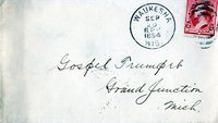 "Envelope Addressed to Gospel Trumpet" miniatura