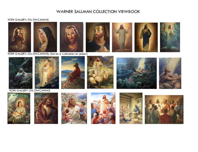Warner Sallman Collection Viewbook Miniature